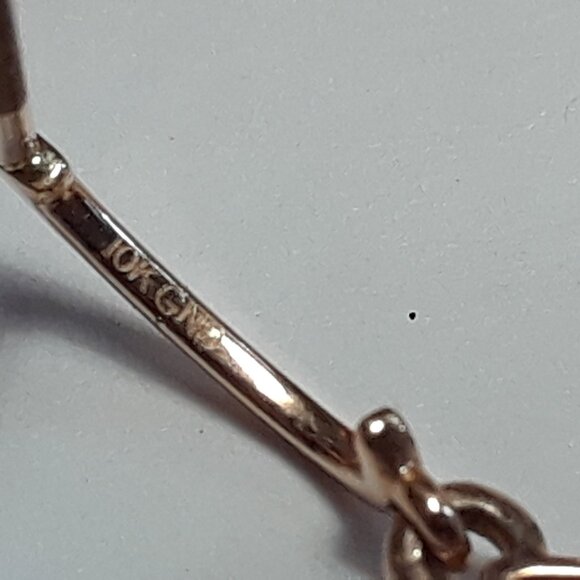 .18ctw Natural Red & Wht Diamond Dangle 10KT Rose Gold Screw back Earrings#19889 - Picture 5 of 5